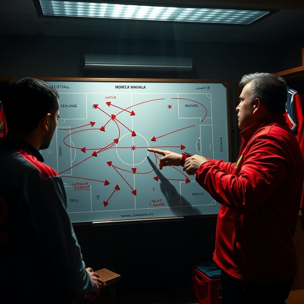 澳亚国际在线登录-摩洛哥瓦赫达赛前战术会议，细节决定比赛胜负